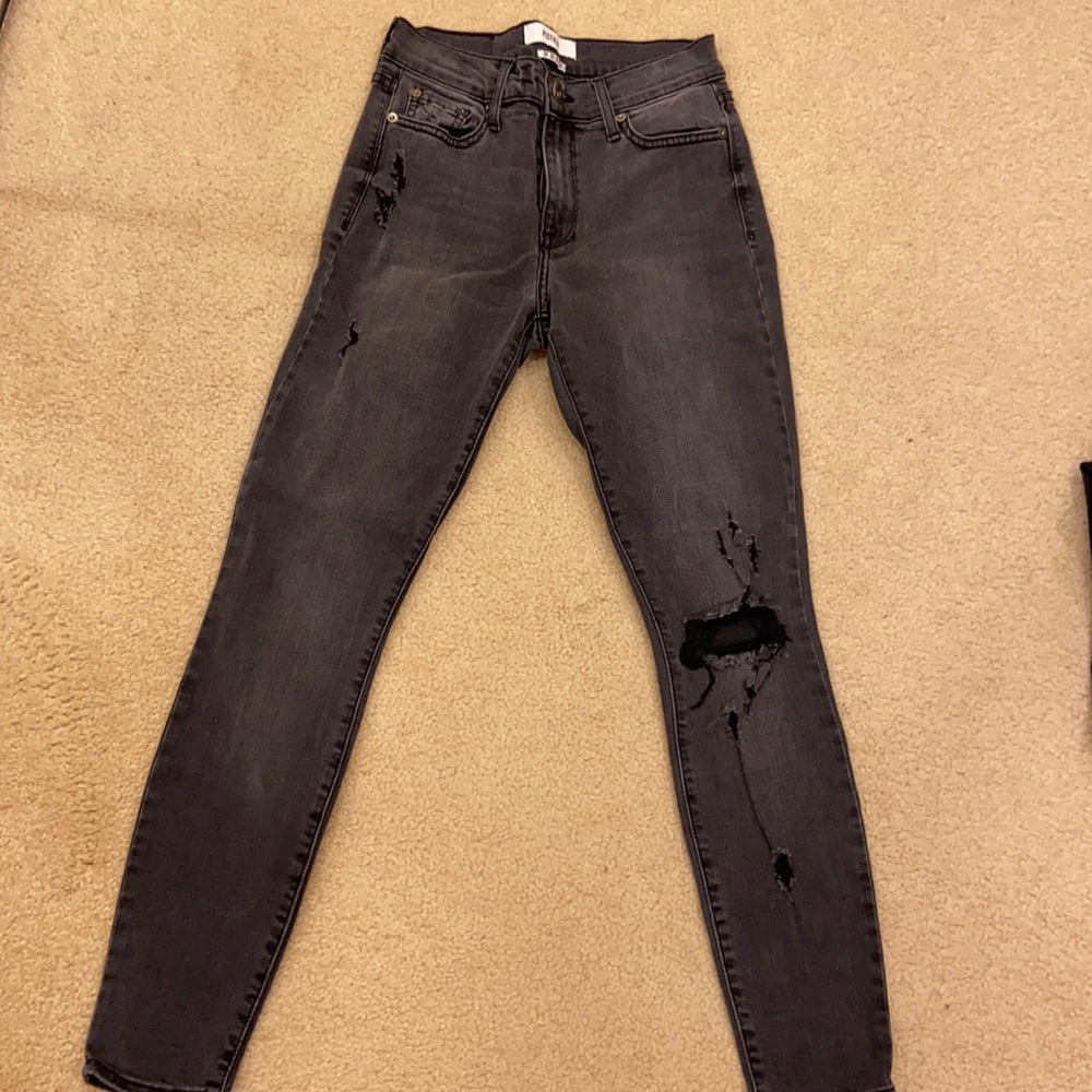 Gray pistola ripped skinny jeans size 26